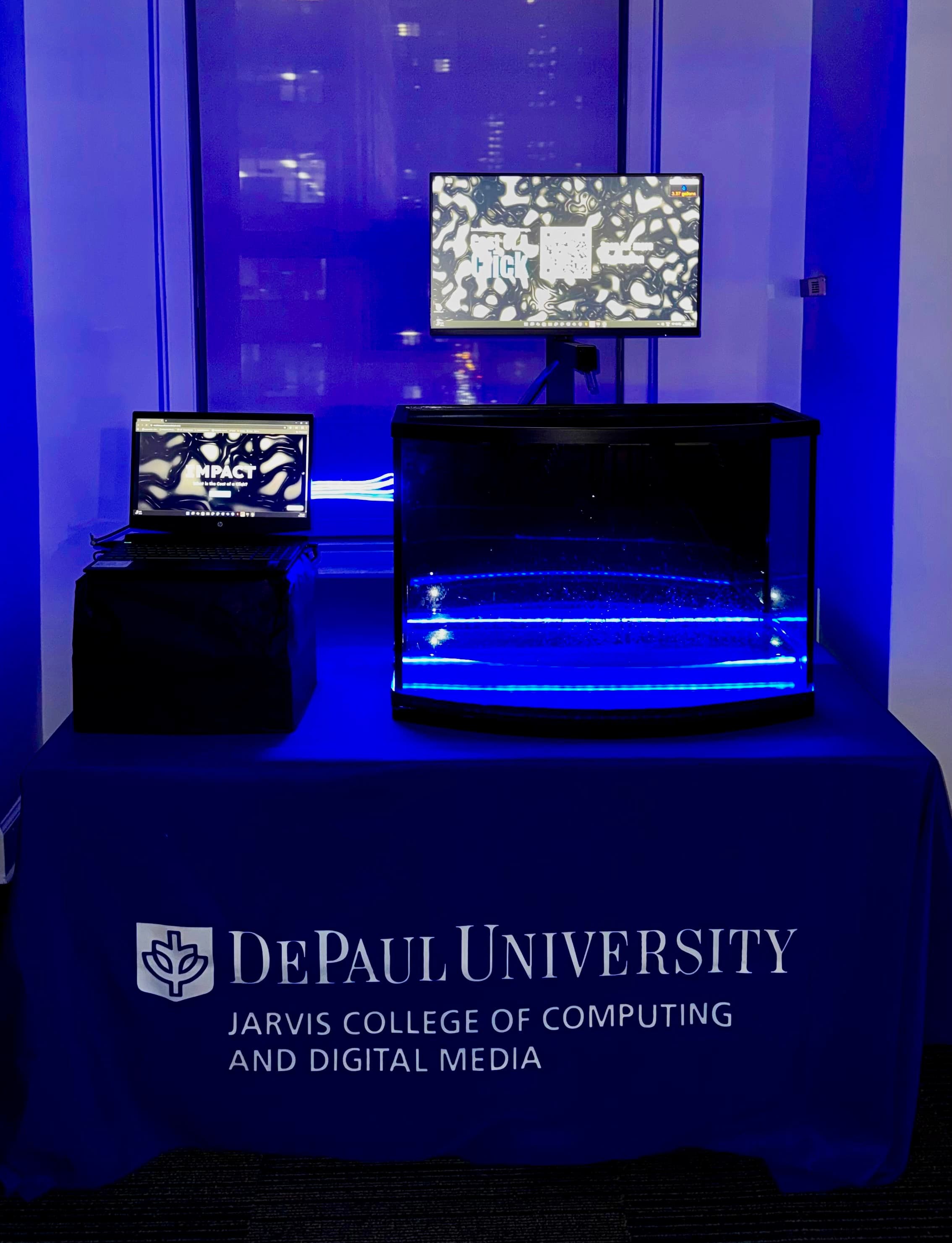 Cost of a Click — physical installation at DePaul