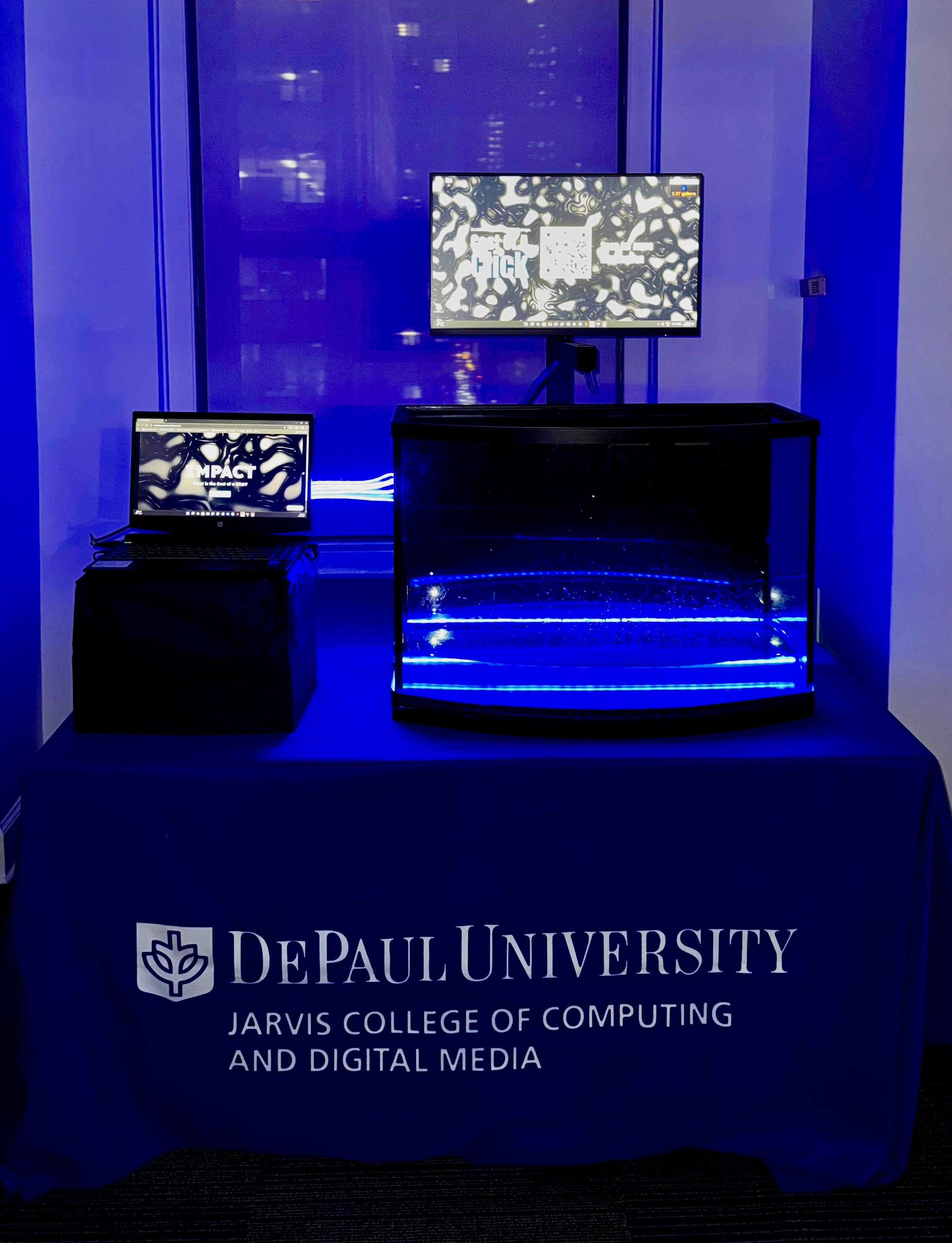 Cost of a Click - physical installation at DePaul