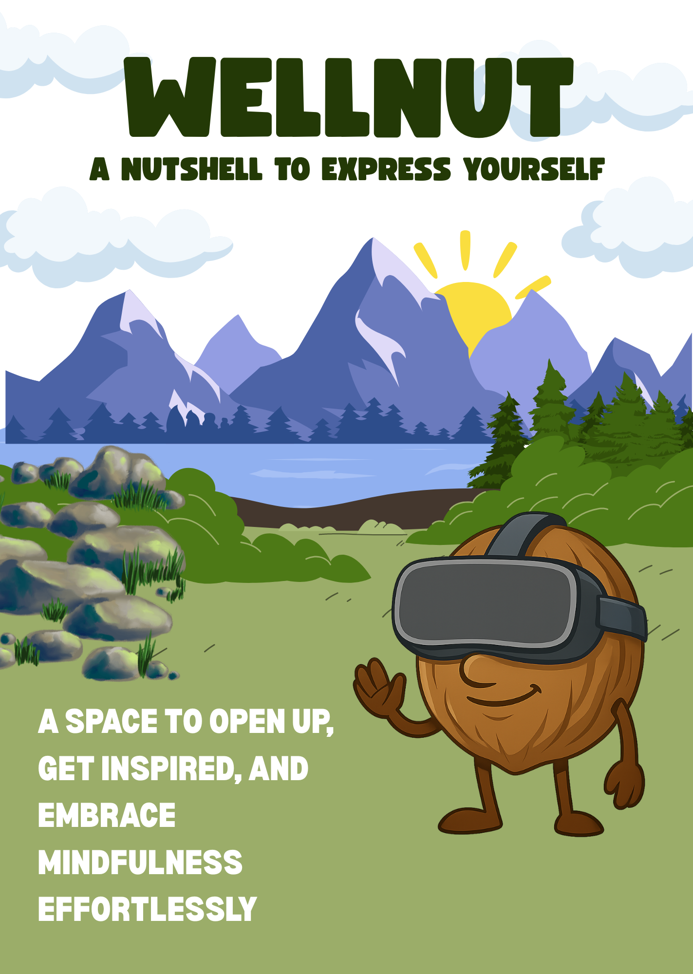Wellnut VR companion brand poster